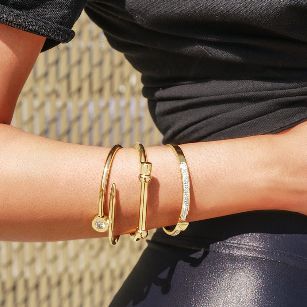 Screw Bar Bangle Bracelet