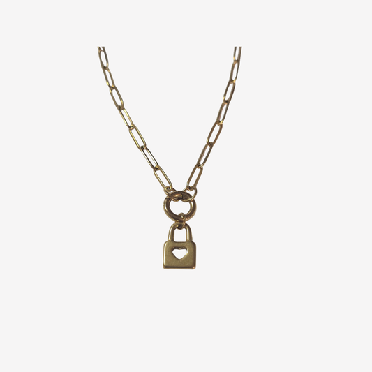 Love Lock Charm Necklace