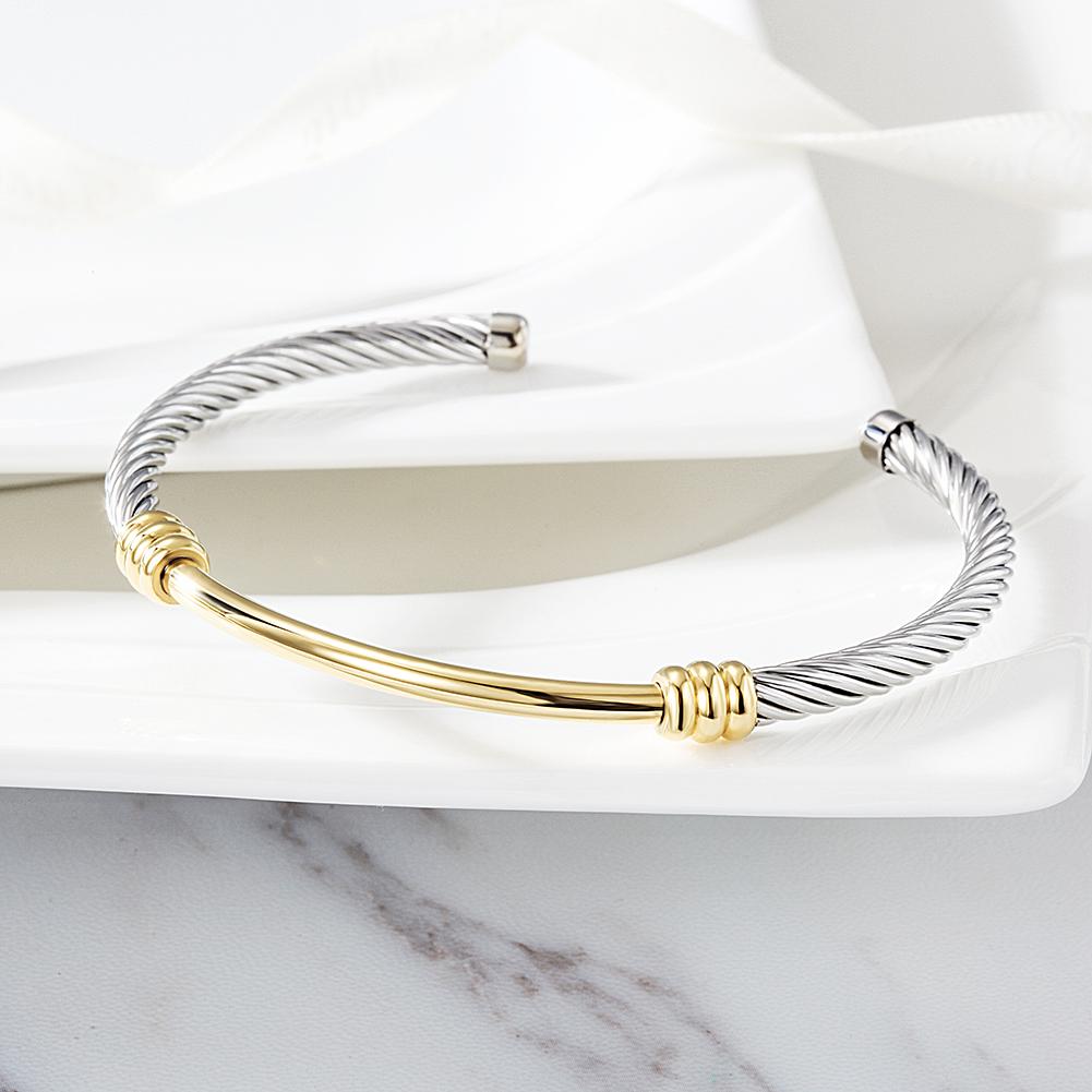 Gold and Silver Cuff Bracelet