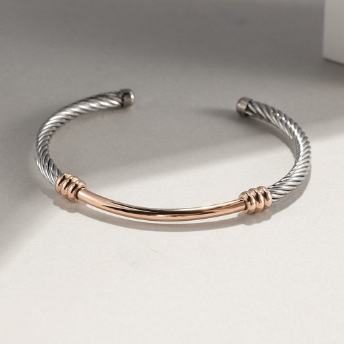 Gold and Silver Cuff Bracelet