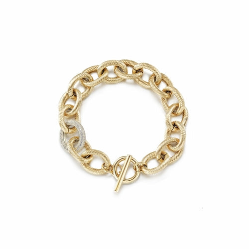 Gold Link Toggle Bracelet