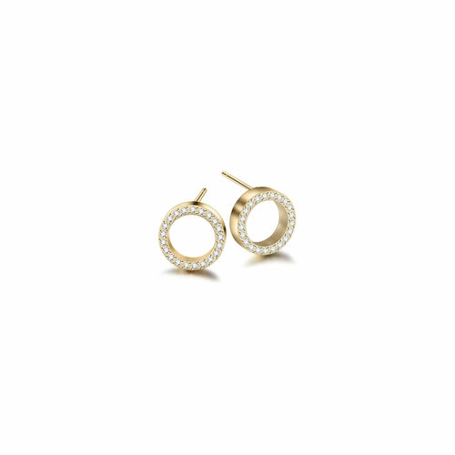 Open Circle Stud Earrings
