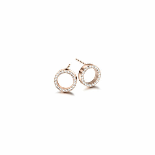 Open Circle Stud Earrings