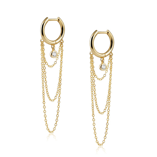 Gold Chain Dangle Earrings