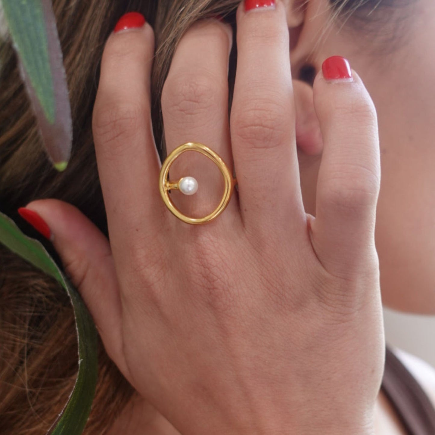pearl statement ring