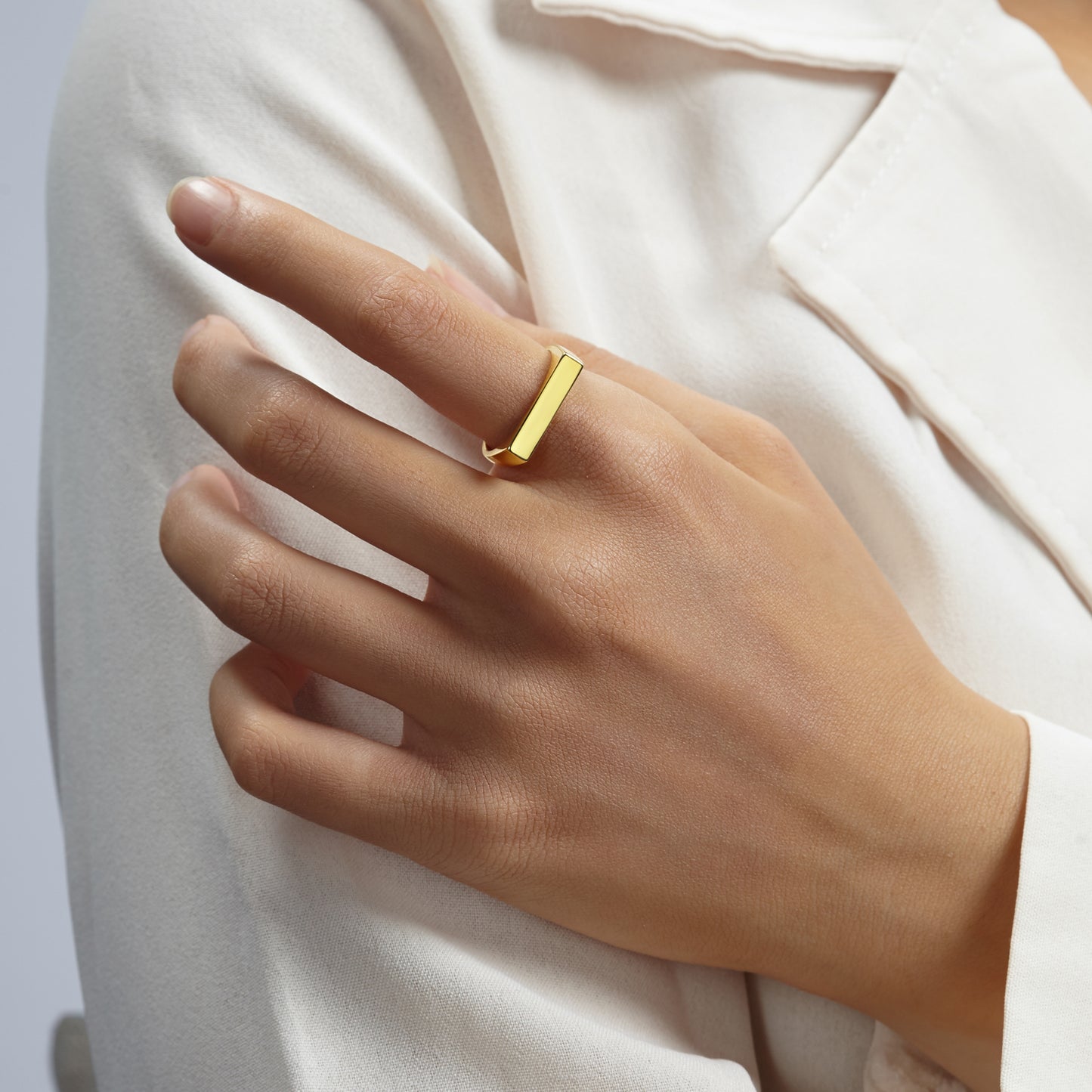 Signet Bar Ring Gold/Silver