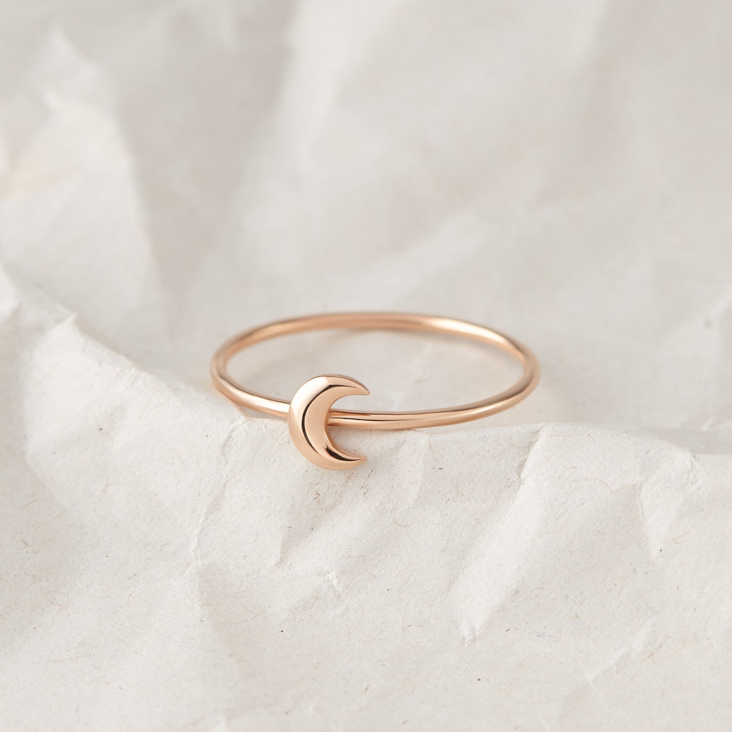 Minimalistic Moon Ring
