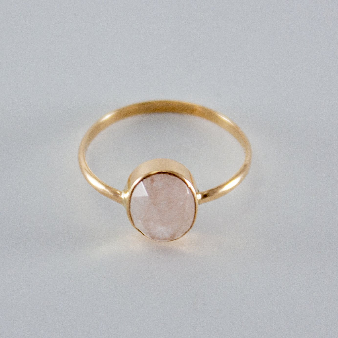 Rose Quartz 14k Gold Ring