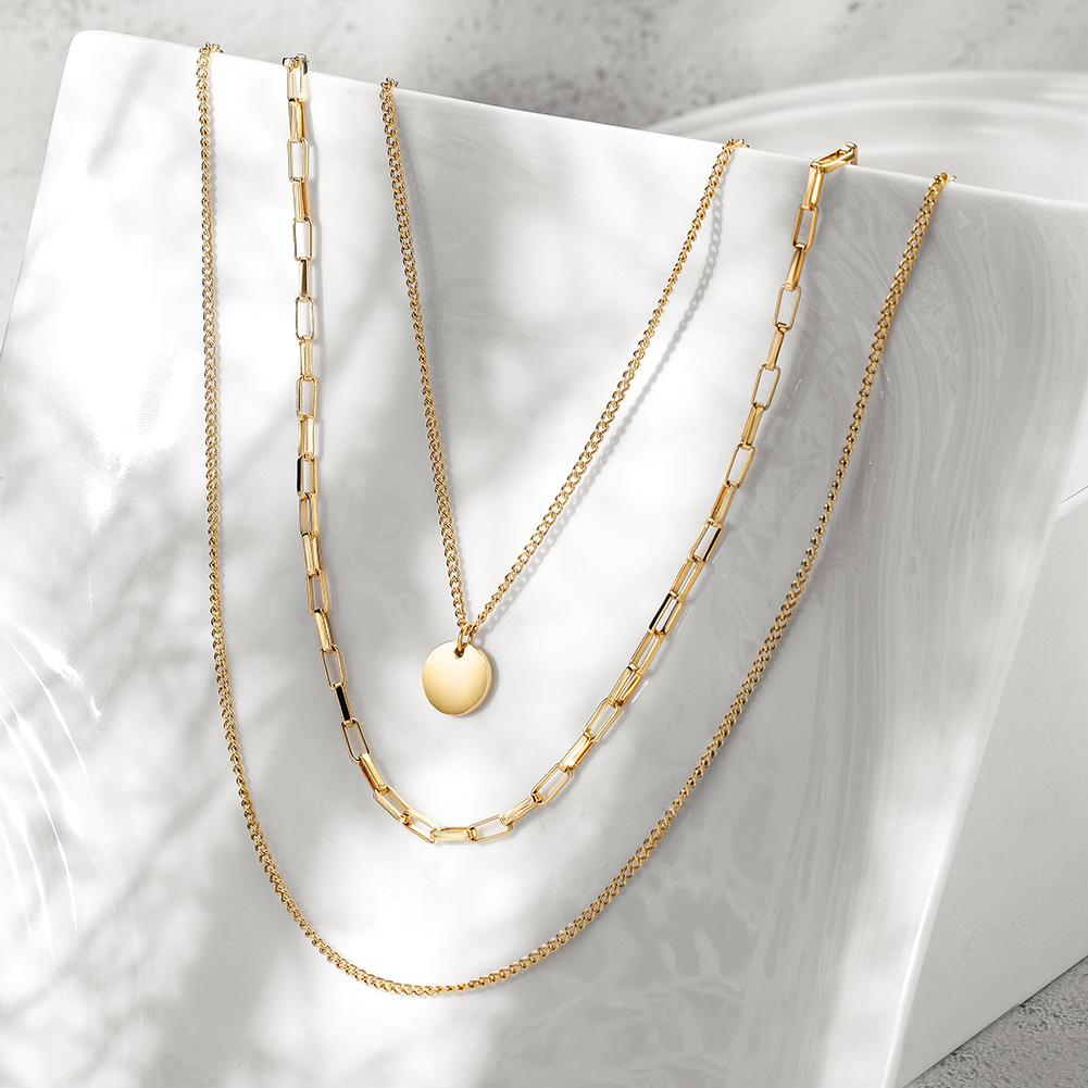 Gold Chain Necklace Set