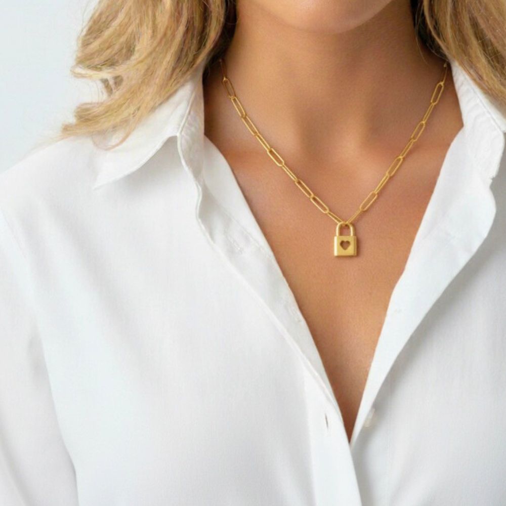 Love Lock Charm Necklace