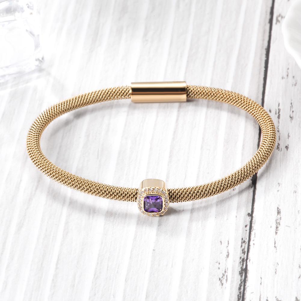 Gold Halo Bangle Bracelet