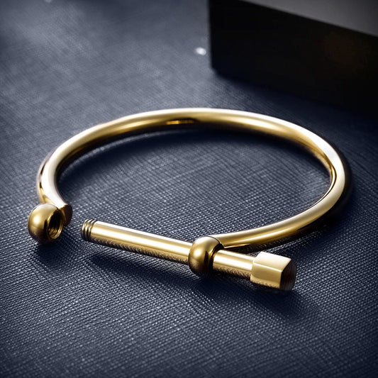 Screw Bar Bangle Bracelet