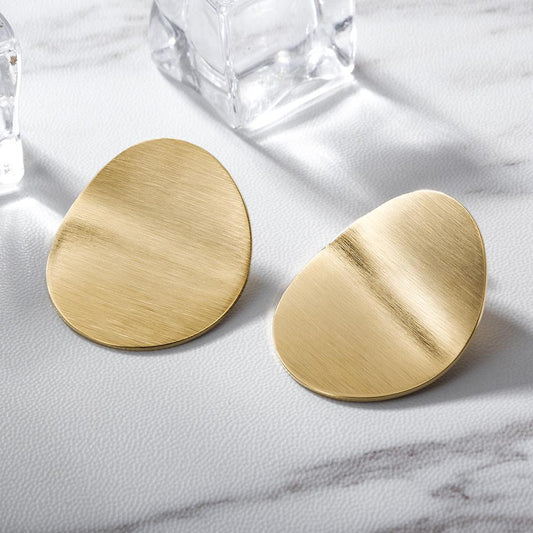Gold Disc Earrings