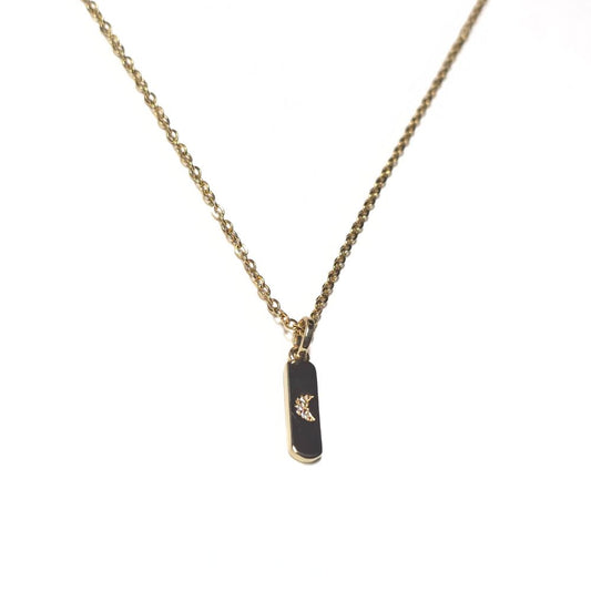 Crescent Glow Bar Pendant Necklace