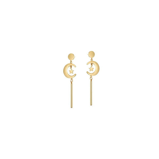 Crescent Moon Dangle Earrings