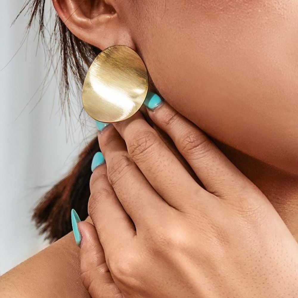 Gold Disc Earrings