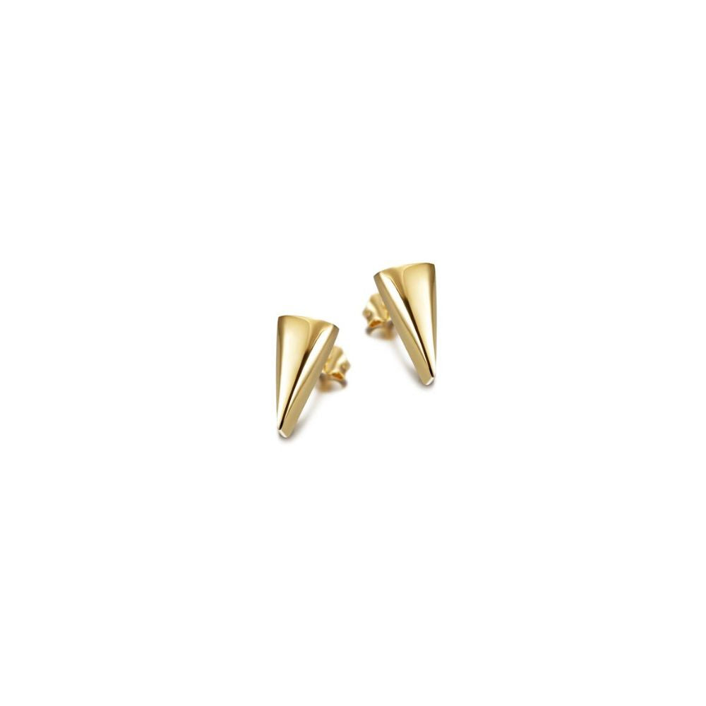 dainty triangle stud earrings 