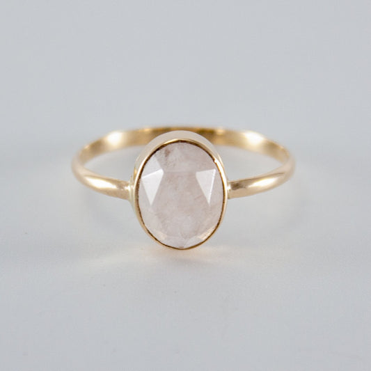 Rose Quartz 14k Gold Ring
