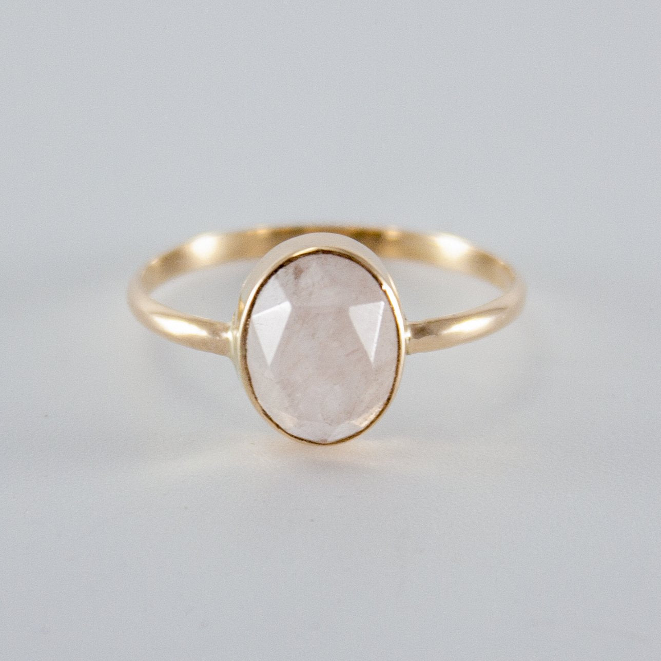 Rose Quartz 14k Gold Ring